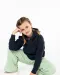 K477 - Kindersweater met capuchon Black