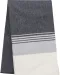 K134 - Gestreepte fouta Dark Grey / Light Grey Stripe