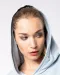 K494 - Bio lounge damessweater met capuchon Off White