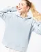 K494 - Bio lounge damessweater met capuchon Off White