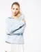 K494 - Bio lounge damessweater met capuchon Off White