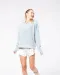 K494 - Bio lounge damessweater met capuchon Off White