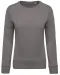 K481 - Damessweater BIO ronde hals raglanmouwen Storm Grey