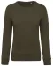 K481 - Damessweater BIO ronde hals raglanmouwen Mossy Green