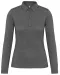 K265 - Damespolo lange mouwen van jersey Grey Heather
