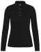 K265 - Damespolo lange mouwen van jersey Black