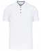 K223 - Herenpolo met maokraag en korte mouwen White / Navy