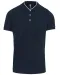 K223 - Herenpolo met maokraag en korte mouwen Navy / White