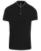 K223 - Herenpolo met maokraag en korte mouwen Black / Oxford Grey