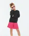 K4014 - Unisex kindersweater met contrasterende capuchon met motief Black / Skate Graffiti