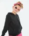 K4014 - Unisex kindersweater met contrasterende capuchon met motief Black / Skate Graffiti