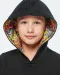 K4014 - Unisex kindersweater met contrasterende capuchon met motief Black / Skate Graffiti