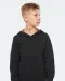 K4014 - Unisex kindersweater met contrasterende capuchon met motief Black / Skate Graffiti