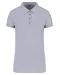K263 - Damespolo korte mouwen van jersey Oxford Grey