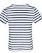 K379 - Gestreept T-shirt met zak en korte mouwen kids White / Navy Stripes