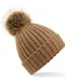 B412 - Pompon beanie Biscuit