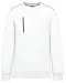 WK403 - Day To Day unisex sweater met zip contrasterende zak White / Navy