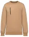 WK403 - Day To Day unisex sweater met zip contrasterende zak Camel / Black