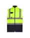 YHV005 - Gewatteerde veiligheidsbodywarmer Hi Vis Yellow / Navy