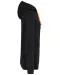 K446 - Sweater met contrasterende capuchon Black / Orange