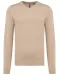 K965 - Heren pullover met v-hals Beige heather