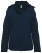 K651 - Gewatteerde softshell damesparka met capuchon Navy