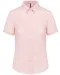 K536 - Dames Oxford blouse korte mouwen Oxford Pale Pink