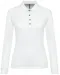 K265 - Damespolo lange mouwen van jersey White