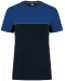 WK304 - Ecologisch tweekleurig uniseks T-shirt met korte mouwen Navy / Royal Blue