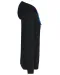K446 - Sweater met contrasterende capuchon Black / Light Royal Blue