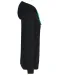 K446 - Sweater met contrasterende capuchon Black / Light Kelly Green