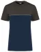 WK304 - Ecologisch tweekleurig uniseks T-shirt met korte mouwen Navy / Dark Grey