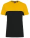 WK304 - Ecologisch tweekleurig uniseks T-shirt met korte mouwen Black / Yellow