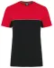 WK304 - Ecologisch tweekleurig uniseks T-shirt met korte mouwen Black / Red
