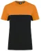 WK304 - Ecologisch tweekleurig uniseks T-shirt met korte mouwen Black / Orange