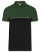 WK210 - Ecologische uniseks polo met korte mouwen in twee kleuren Black / Forest Green