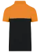 WK210 - Ecologische uniseks polo met korte mouwen in twee kleuren Black / Orange