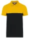 WK210 - Ecologische uniseks polo met korte mouwen in twee kleuren Black / Yellow