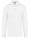 K264 - Herenpolo lange mouwen van jersey White