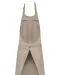 K885 - Katoenen schort met zak Beige