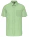 K551 - Overhemd in onderhoudsvriendelijk polykatoen-popeline korte mouwen heren Pistachio Green