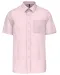 K551 - Overhemd in onderhoudsvriendelijk polykatoen-popeline korte mouwen heren Pale Pink