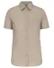 K548 - Overhemd in onderhoudsvriendelijk polykatoen-popeline korte mouwen dames Beige