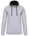 K446 - Sweater met contrasterende capuchon Oxford Grey / Black