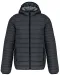 K6110 - Men's lightweight hooded padded jacket Marl Dark Grey