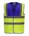 YHVW100 - Veiligheidshesje met 2 Banden & Bretels Royal Blue / Hi Vis Yellow