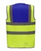 YHVW100 - Veiligheidshesje met 2 Banden & Bretels Royal Blue / Hi Vis Yellow