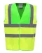 YHVW100 - Veiligheidshesje met 2 Banden & Bretels Lime / Hi Vis Yellow
