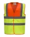YHVW100 - Veiligheidshesje met 2 Banden & Bretels Hi Vis Orange / Hi Vis Yellow