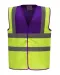 YHVW100 - Veiligheidshesje met 2 Banden & Bretels Purple / Hi Vis Yellow